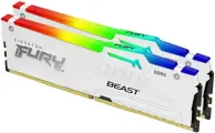 Оперативная память 64Gb DDR5 5200MHz Kingston Fury Beast White RGB (2x32Gb KIT) (KF552C36BWEAK2-64)