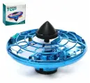 Летающая тарелка UFO, датчик движения, работает от аккумулятора, цвет синий