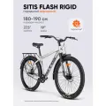 Велосипед городской SITIS FLASH Regid 1SP 27,5 (2025) White-Black для взрослых на рост 180-190 см, стальная рама