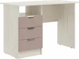 Юниор-4 Стол с ящиками (Шарли Pink/Дуб Крафт Белый) (Миф)