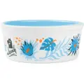 Mr.Kranch миска для собак и кошек из фарфора Тропики, 450 мл, голубая