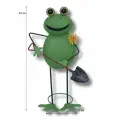Большая садовая фигура Лягушка рабочий с лопатой