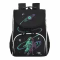 Ранец школьный GRIZZLY суперлегкий с анатомической спинкой, на ножках, с мешком для обуви, для мальчика RAm-585-4/2