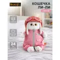 Мягкая игрушка Basik&Co Кошечка Ли-Ли, искусственный мех, синтепон, высота 24 см