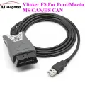 Автомобильный диагностический прибор Vgate Vlinker FS ELM327, USB, OBD2, для Fo-rd FORScan OBD2, Автомобильный сканер MS/HS CAN Для МАЗ-да