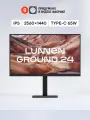 Монитор LUNNEN Ground 24 2560x1440, Type-C 65 Ватт, 100 Гц, Display Port, HDMI, ML24144WQ01, черный, Space Black