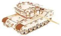 Конструктор из дерева фанеры для сборки. Деревянная сборная модель конструктор  Боевой танк 