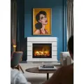 Камин электрический напольный Fires Merlin Каскад 24 c очагом, с обогревом, эффект звука потрескивания дров, пульт ДУ