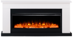Каминокомплект Elekam Bolton с очагом Pulsar 60 белый с черным