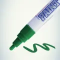 Упаковка 12 шт. Маркер-краска лаковый (paint marker) MUNHWA, 4 мм, зеленый, нитро-основа, алюминиевый корпус, PM-04