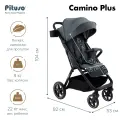 Прогулочная коляска Pituso Camino+ колеса PU, чехол на ножки Graphite