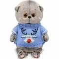 Кот Басик Бэби Будибаса BB-130 в свитере с оленем 20 см Basik Baby BudiBasa