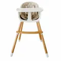 Стульчик-трансформер BabyRox Feeding chair, съемный столик, трехточечные ремни, бежевый