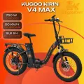 Электровелосипед Kugoo Kirin V4 Max 2024 фэтбайк складной 750W (номинал 240W) 48V 15.6Ah