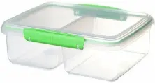 Контейнер Sistema двойной 2л зеленый, 61720