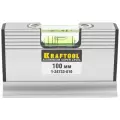 Kraftool 4-в-1 100 мм, компактный уровень 4-в-1: 0%, 1%, 2%, 3%. ACU-VIEW, съемное основание для труб, точность 0.5 мм/м, 1-34733-010