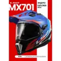 Шлем кроссовый для мотоцикла LS2 MX701 EXPLORER HEXA White Blue Red XXL