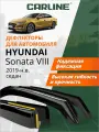 Дефлекторы окон Carline Hyundai Sonata 8 (DN8) (Хендай Соната DN8) 2019-н. в, седан, вставные, 4шт