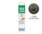 Профессиональный универсальный силиконовый герметик OTTOSEAL S100 С 1168 (светлый графит)