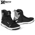 SULAITE износостойкая защитная обувь для мотокросса, дышащие мотоциклетные ботинки Four Seasons, мотооборудование, светоотражающая мотообувь, 43, Черный, Унисекс