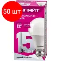 Комплект 50 штук, Лампа светодиодная онлайт OLL-A60-15-230-6.5K-E27 15Вт Е27 6500К 61151