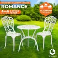 Комплект садовой мебели TetChair Romance (стол +2 стула), алюминиевый сплав, D60/H67, 53х41х89см, butter white