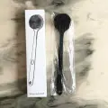Силиконовая мочалка для душа с ручкой для бани и сауны. Мягкая губка-пилинг для тела и спины черная