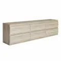 Тумба ГУД лакк кастор, 6 ящиков, 54.2 x 39.6 x 194.4 см, цвет: сонома RU