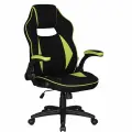 Офисное кресло DOBRIN 132B LMR RICK черно-светло-зеленый, черный