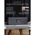 Шкатулка Ismat Decor S-498B, для украшений, замок, 6 отделений, черная, МДФ/металл/искусственная кожа