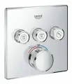Внешняя часть термостатического смесителя на 3 выхода GROHE Grohtherm SmartControl, хром (29126000)