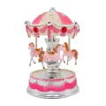 Светящаяся музыкальная шкатулка - Розовая карусель