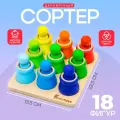 Сортер 18 фигур, развитие навыков: логика, для кого: унисекс