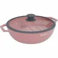 Жаровня Tesoro Florence Induction total pink, 4 л, с крышкой с силиконовым ободом (TF6540tpi)
