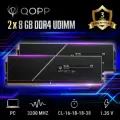 DDR4 U DIMM 2x8GB Оперативная память для компьютера 3200 Мгц QOPP с радиатором 2 мм