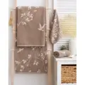 Набор полотенец Самойловский Текстиль Форест Вид 2, мокко/светло-бежевый, 70х140