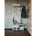 Прихожая в стиле Loft из стали и натурального дерева 80см*34см*200см