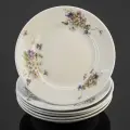 Набор тарелок, украшенных изображением цветов (3 суповые тарелки и 3 обеденные)
