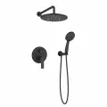 Душевая система Esko Classic встраиваемая с верхним душем d230 мм с лейкой d106 мм со смесителем черная (6in1 SB)
