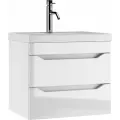 Тумба под раковину подвесная Айсберг, Bazis 60 Ева с двумя ящиками В2