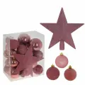 Украшение новогоднее Шар и звезда, набор из 30 шт + 1 звезда, диаметр шара 20/8/6/5/4/3 см