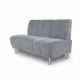 Диван прямой микс 119х65х84 см, нераскладной, серый с отстрочкой плюш-велюр