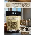 ELITECAT Наполнитель комкующийся, растительный Tofu Original, 6л / 2.7кг