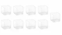 Бокс для бумаги, 9х9х9, прозрачный пластик, 9 упаковок