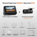 70mai New 4K A800SE Front n Rear Cam Set, Without TF Card