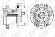 SAT ST-28473-AG000 Ступичный узел задн. SUBARU LEGACY/OUTBACK BL/BP/B13 03-09