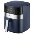 Воздушная фритюрница Midea KZC6301, navy blue, с таймером и антипригарным покрытием, сенсорное управление