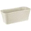 Ящик для цветов IDEA (М-Пластика) Ротанг М 3225, 8л, 38.5x18x16 см, белый