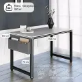 Стол письменный, компьютерный лофт INCUBE D004.160. WH, белый, 160х60х75см, с органайзером, ЛДСП, металл