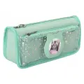 Пенал-косметичка Юнландия Kitty, мятный, 210х60х90мм, полиэстер, органайзер, 210х90х50мм, 2шт. (270262)